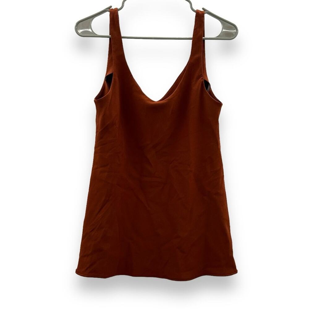 Babaton Rust Brown Sleeveless Scoop Neck Basic Tank Top Sz M
